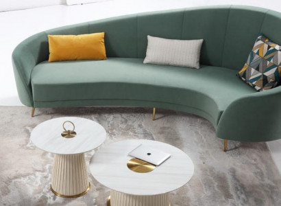 Rund Sofa Modernes Sofa Wohnlandschaft Zimmer Möbel Designersofa Rundes Ecksofa